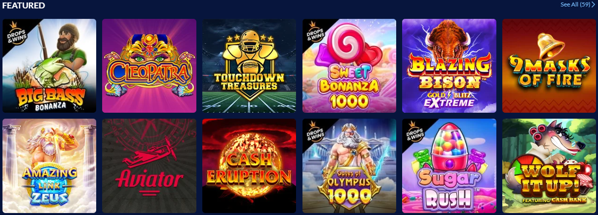 Sports Interaction Casino Featured game